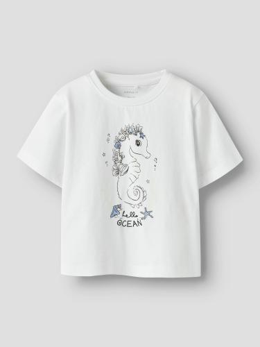 NMFFABIAN SS NREG SUN TOP 92 Normal geschnitten - Bright White