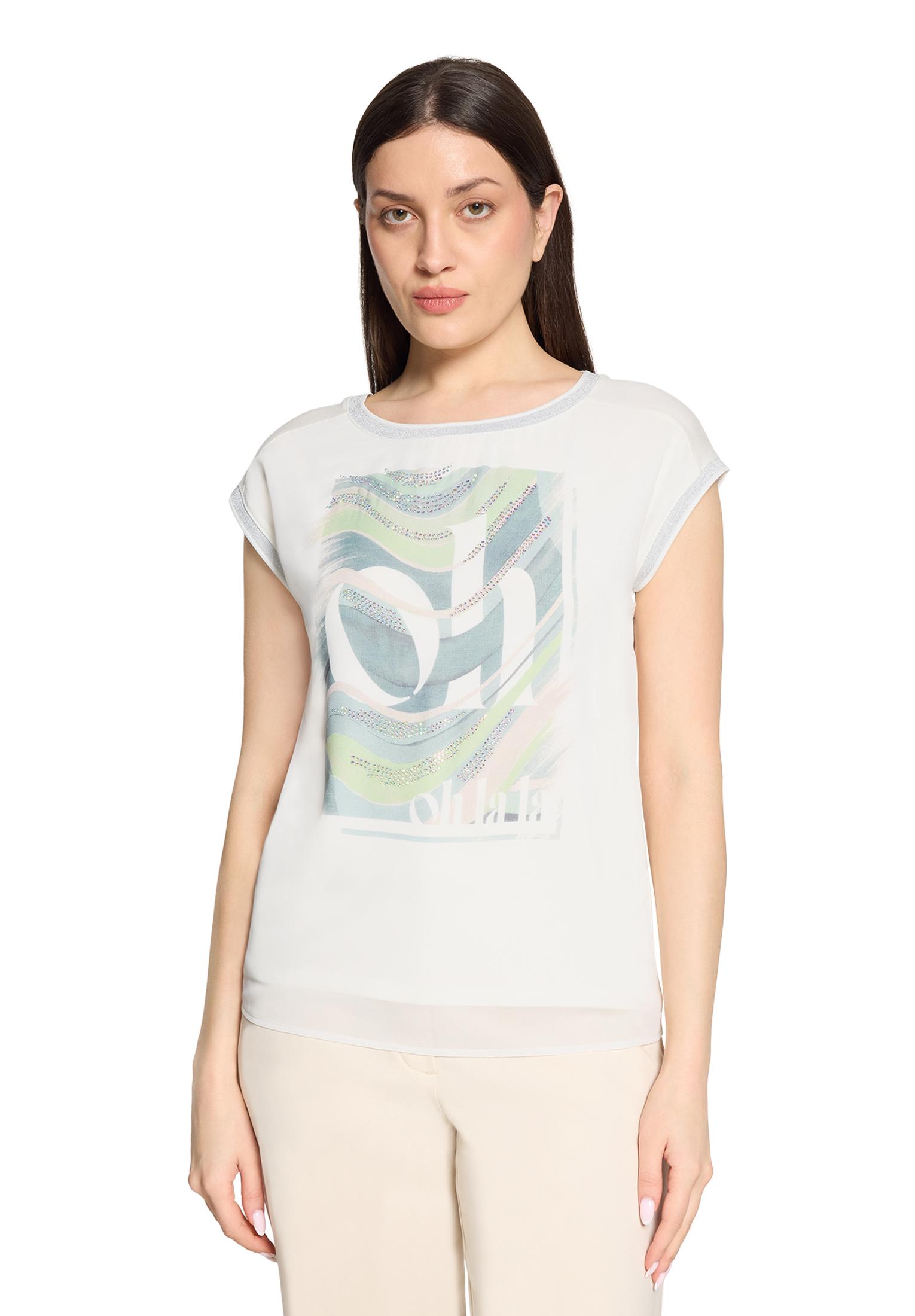 Blusenshirt 42 Lässig - Patch Cream/Green