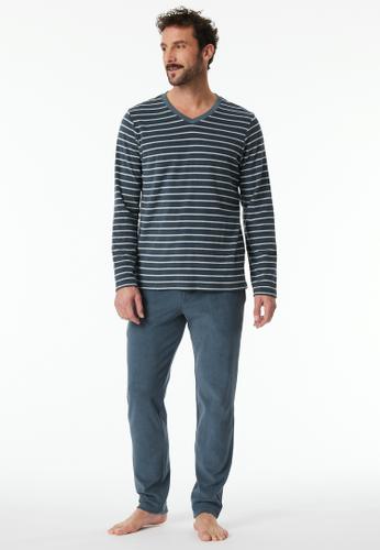 Schlafanzug lang 48 - Jeansblau