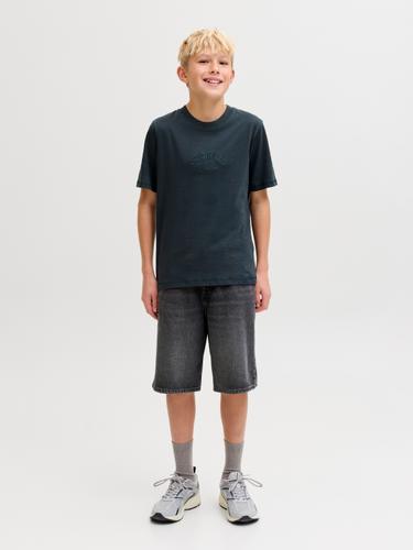 JJIALEX JJORIGINAL SHORTS SQ 175 SN JNR 140 Baggy Fit - Black Denim