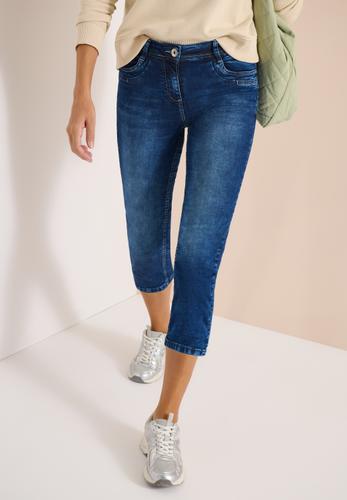 3/4 Slim Leg Jeans im Casual Fit 36/3/4 Hosen - Mid Blue Used Wash