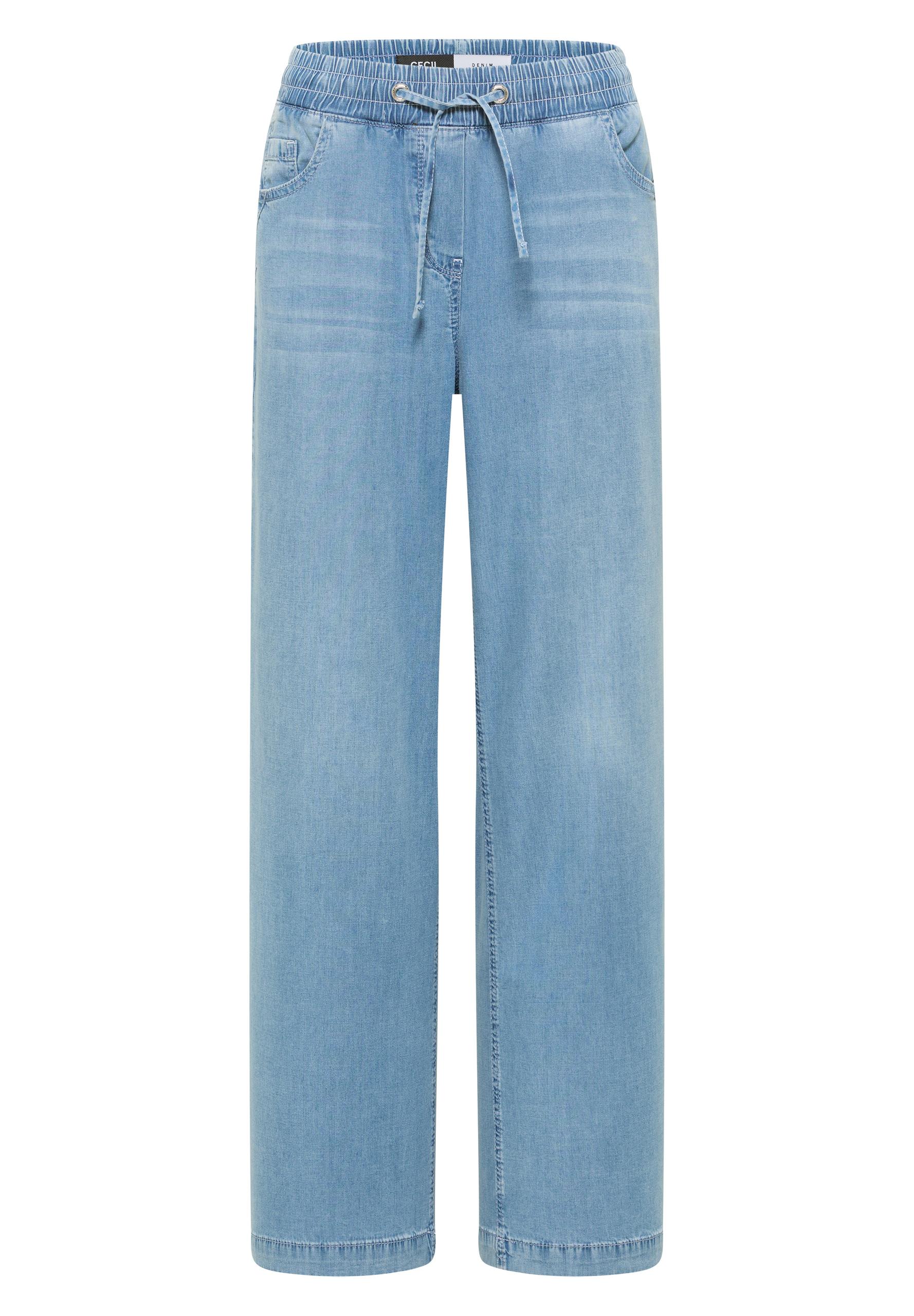 High Waist Wide Leg Jeans im Loose Fit XXL/30 - Light Blue Used Wash