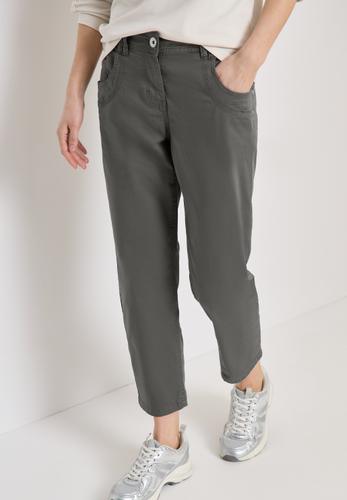 Mid Waist Slim Leg Hose im Casual Fit 28/7/8 Hosen - Clear Khaki