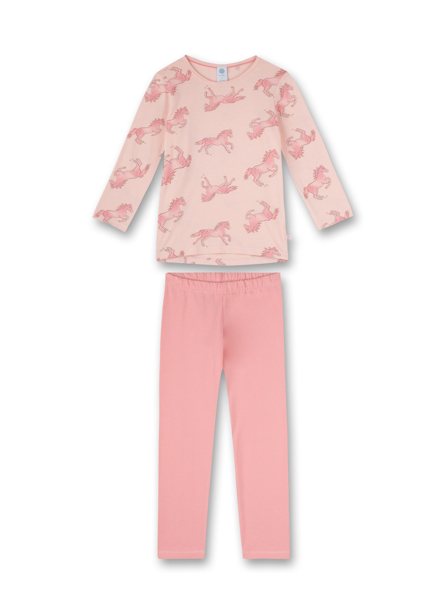 Schlafanzug lang 128 - Faded Rose