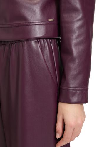 Lederjacke 36 Lässig - Dark Aubergine