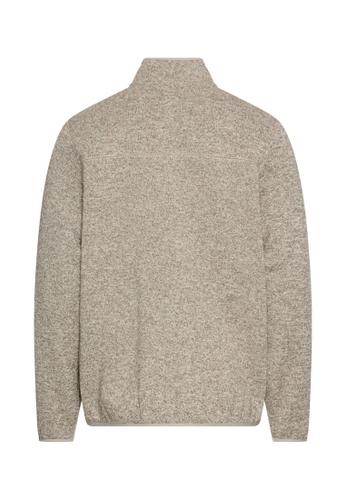 Strickjacke mit Stehkragen XXL Regular Fit - Oatmeal