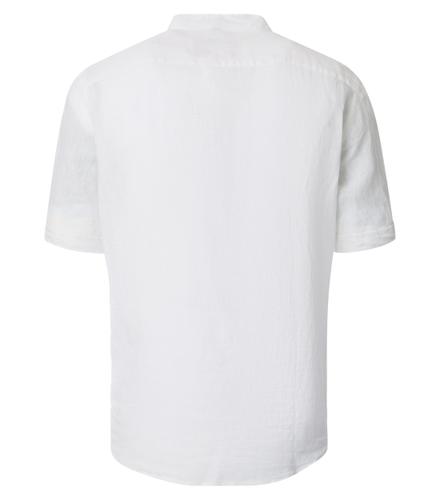 Leinenhemd XXL Casual Fit Short - Weiß