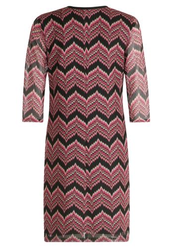 Basic-Kleid 40 A-Linie - Pink/schwarz