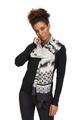 Tuch OS Weich fallend - Beige/schwarz