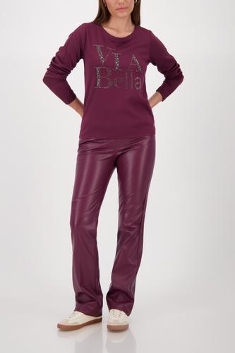 Sweatshirt mit Schmuckschrift 38 - Bordeaux