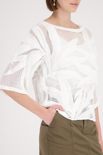 Strickpullover mit Cornellymuster 40 - Cream
