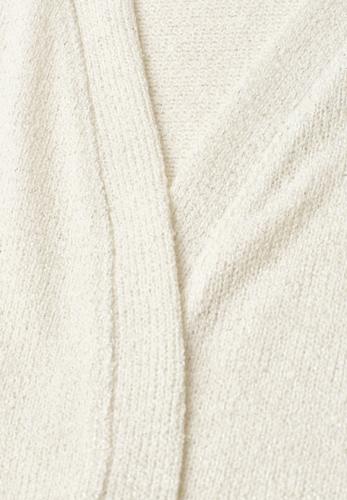 Kurzarm Jacke im Strick-Look mit Glitzer 42 - Off White