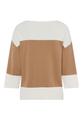 Strickpullover CASUAL im Colorblocking Design 46 - Affogato/ecru