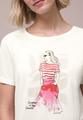 T-Shirt mit Rundhals und Print 36 - Off White
