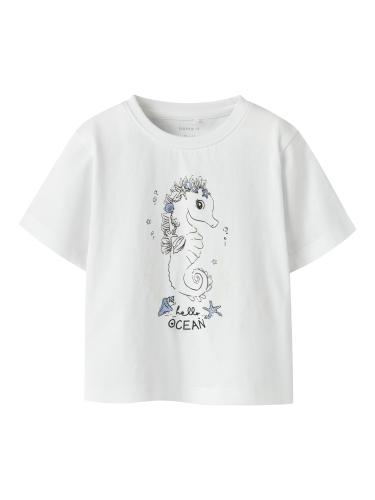 NMFFABIAN SS NREG SUN TOP 92 Normal geschnitten - Bright White