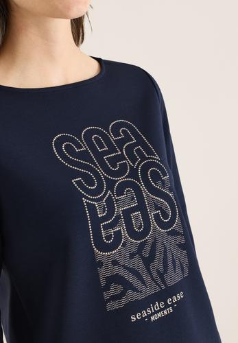 Shirt mit Stickerei M - Universal Blue
