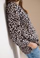 Bluse mit Leo-Muster aus Leinenmix S - Rich Burgundy