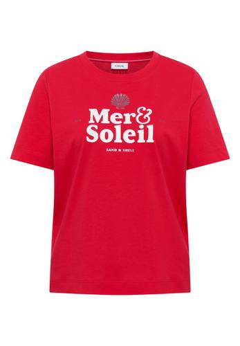 T-Shirt mit Rundhals und Wording