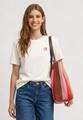 T-Shirt mit Rundhals und Printdetail 38 - Off White