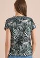 T-Shirt mit V-Neck und Spitzendetail L - Palm Breeze Green