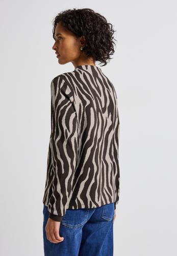Shirt mit Zebra Print 38 - Deep Roast Brown