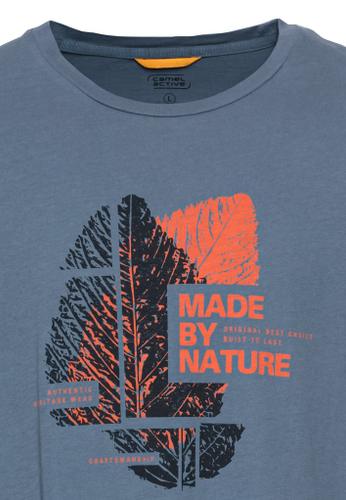 T-Shirt mit Print aus nachhaltigem Organic Cotton Blau M
