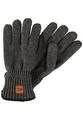 Melierte Strickhandschuhe mit warmen Futter Grau L