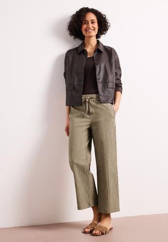 Wide Leg Hose im Loose Fit mit Streifen 40/7/8 Hosen - Silent Sand