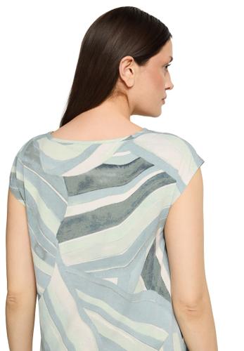Blusenshirt 38 Figurumspielend - Mint/Green