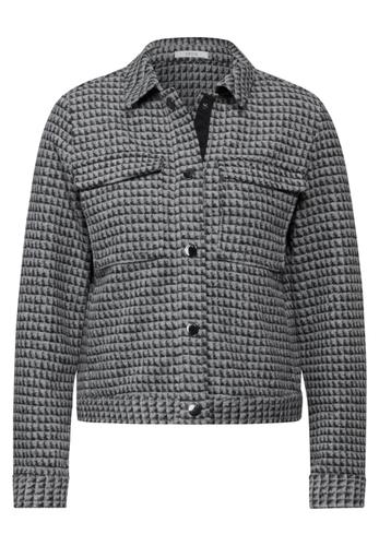 Kurze Jaquard Jacke XL - Black