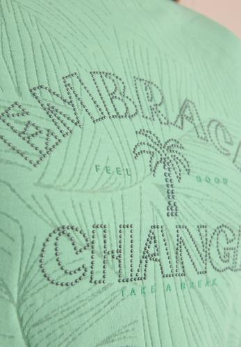 Shirt im Ausbrenner-Look mit Wording