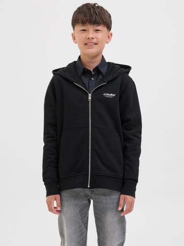 JJESOHO SWEAT ZIP HOOD NOOS JNR 140 Locker geschnitten - Black