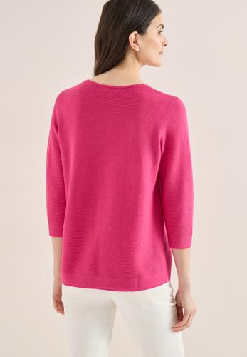 3/4-Arm Pullover mit Struktur