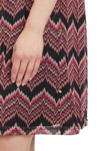 Basic-Kleid 40 A-Linie - Pink/schwarz
