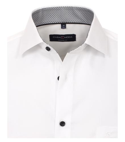 Popeline Hemd uni 39 Modern Fit - Weiss