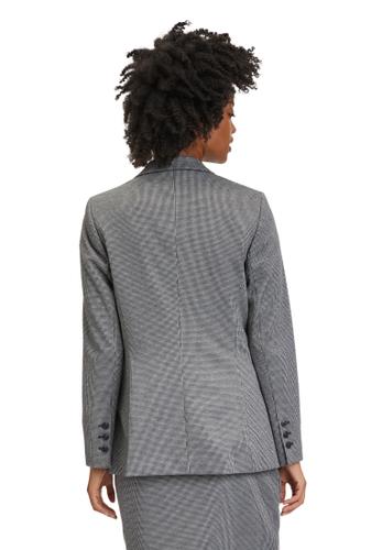 Longblazer 42 Leicht tailliert - Grau/schwarz