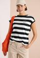 T-Shirt mit Streifen und Printdetail