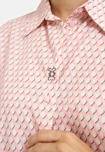 Volum slv shirt collar blouse L - Bubblegum Print