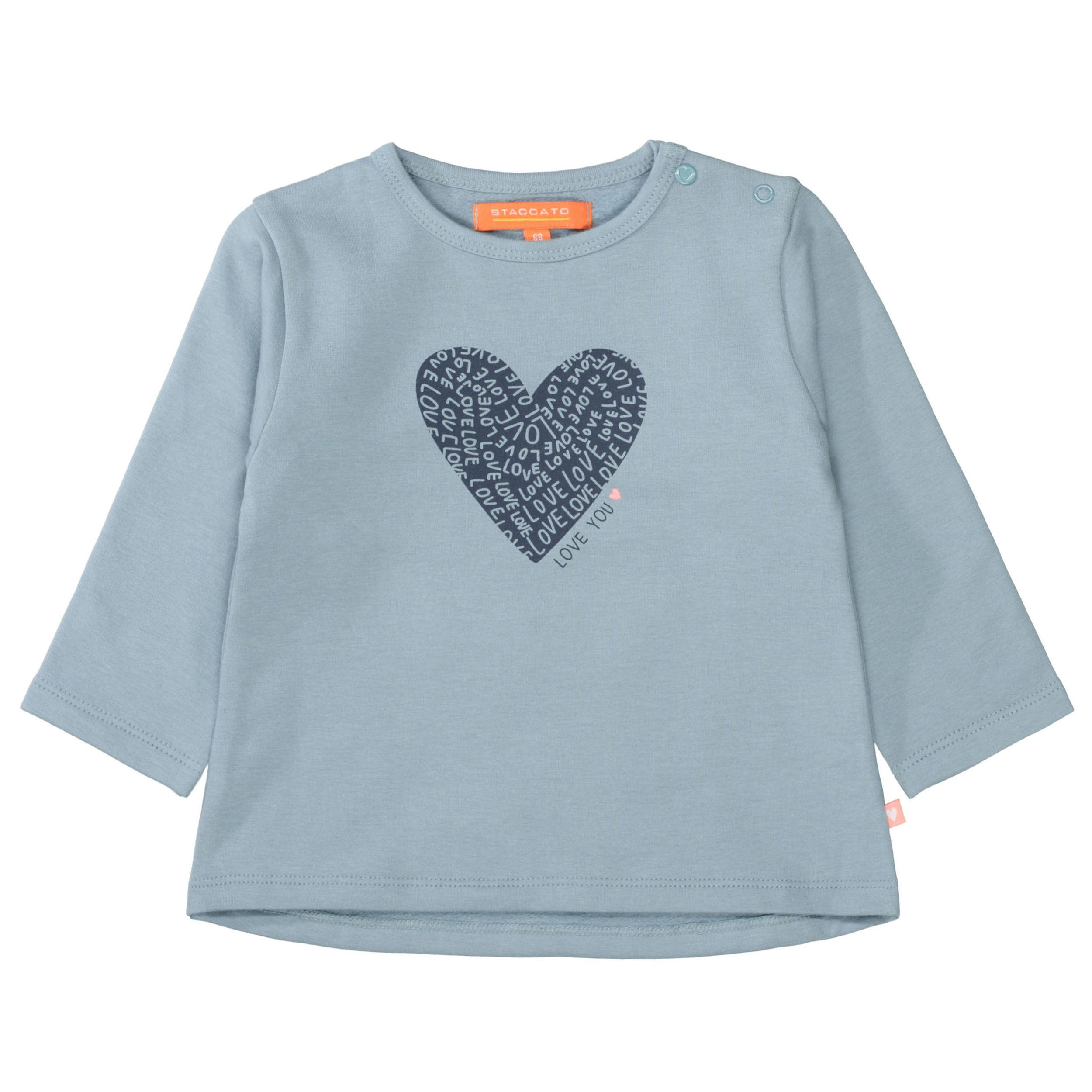 Sweatshirt mit Print 68 normal - Soft Mid Blue