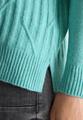 Struktur Rollkragenpullover L - Foam Blue Melange