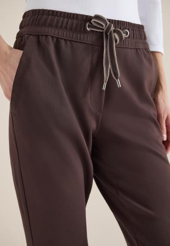 Hose in Unifarbe L/28 - Macchiato Brown