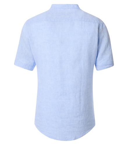 Leinenhemd 3XL Casual Fit Short - Blau