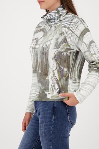 Rollkragen-Sweatshirt mit Gallery-Print