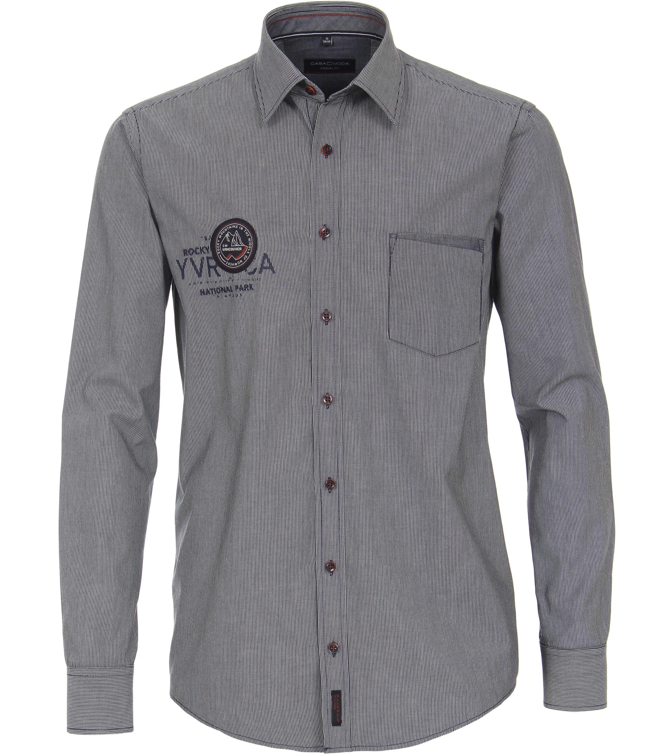 Freizeithemd L Casual Fit - Blau