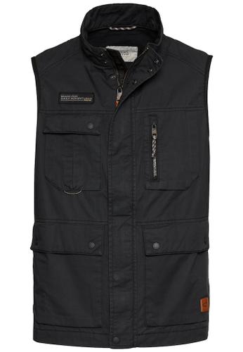 Outdoor-Weste mit Stehkragen Blau 50