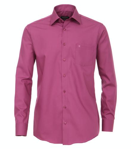 Popeline Hemd uni 006550 40 Modern Fit - Pflaume