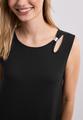 Knielanges Kleid mit Schnallendetail 34 - Black