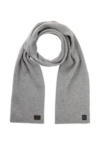 Strickschal aus reiner Lammwolle OS Regular Fit - Stone Gray