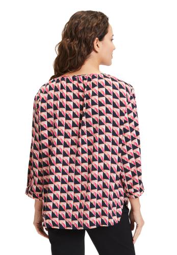 Casual-Bluse 40 Lässig - Pink/dark Blue