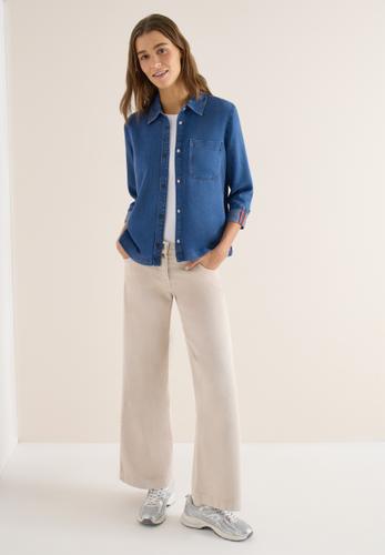 Denim-Look Bluse XL - Mid Blue Wash